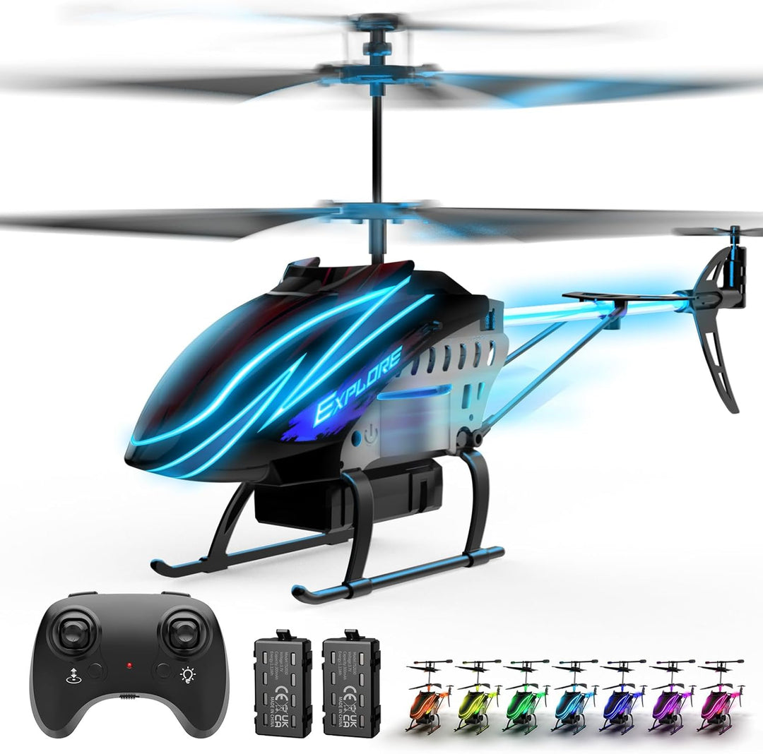 BUSSGO Helicóptero RC, helicóptero de control remoto para niños con...