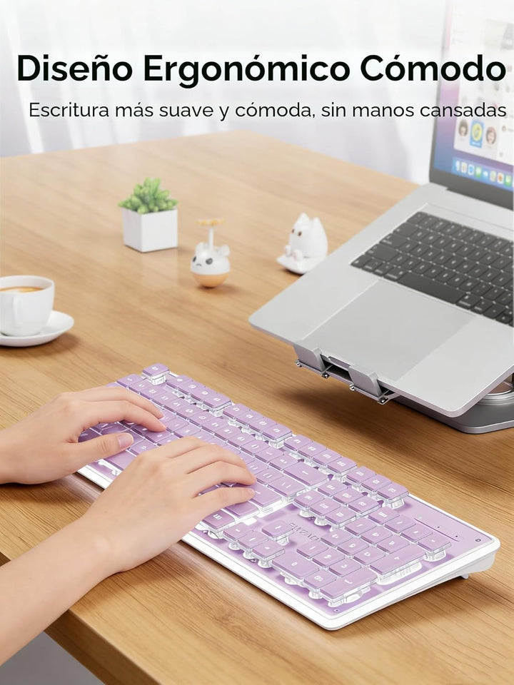 SEUNKWANG EWEADN GX710S Teclados retroiluminados para computadora,...