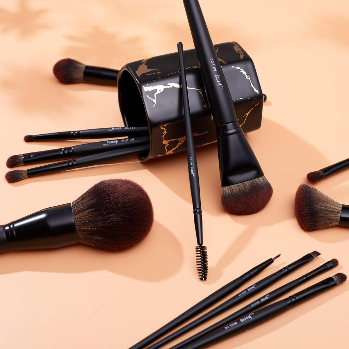 Jessup Juego completo de brochas de maquillaje, 13 piezas