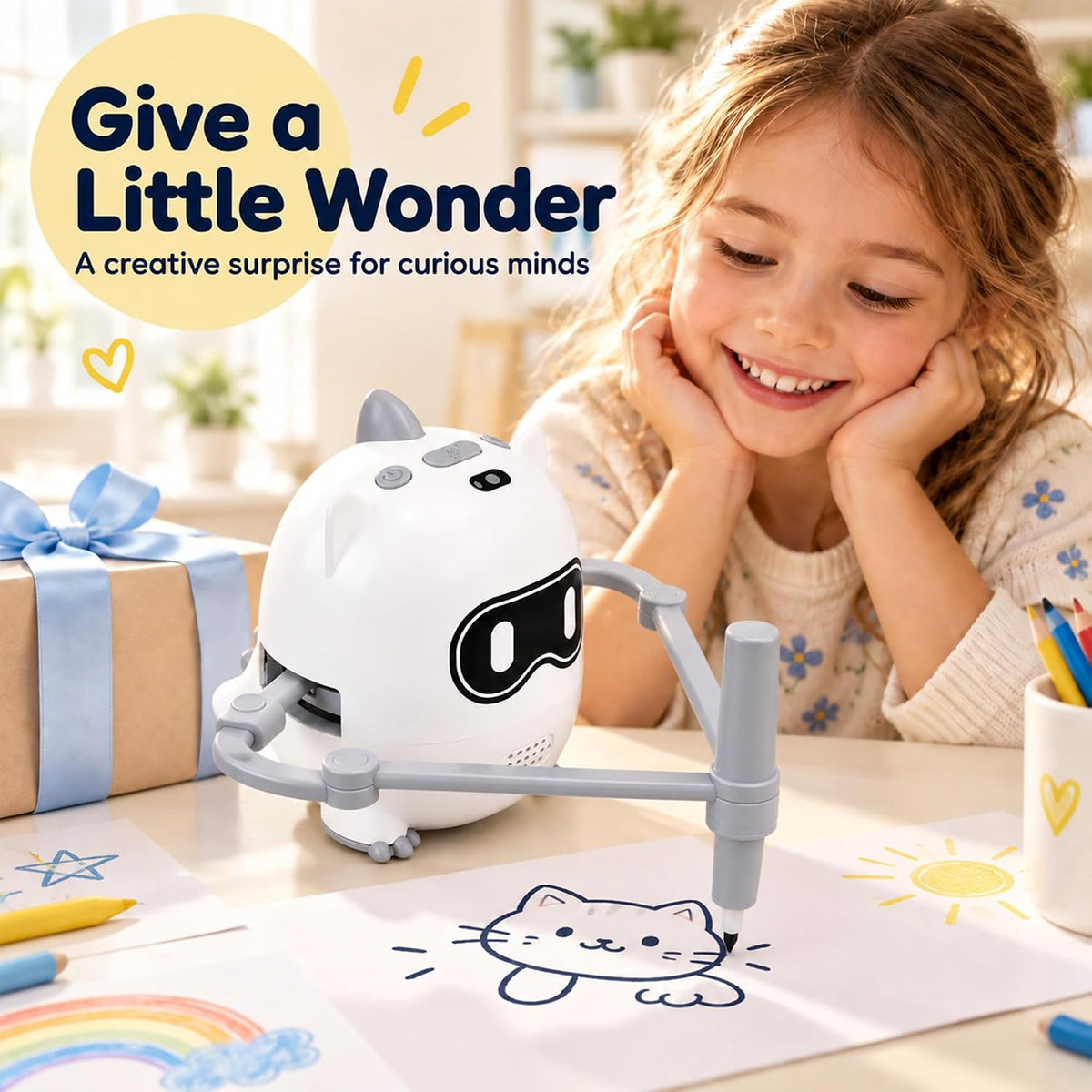 Robot de dibujo para niños de 3 a 8 años, robot de rastreo inteligente con