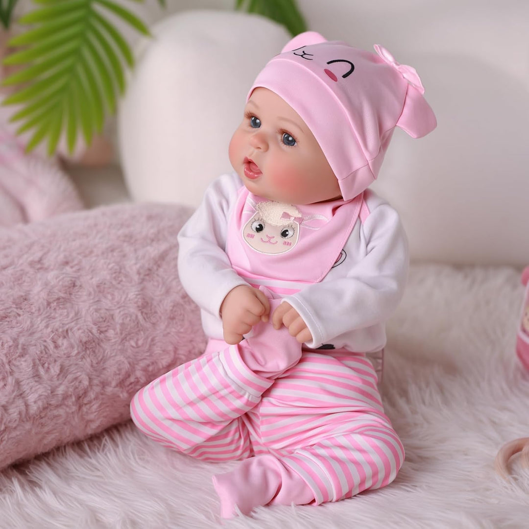 BABESIDE Drink and Wet Reborn Baby Dolls Girl - Muñeca de vinilo su...