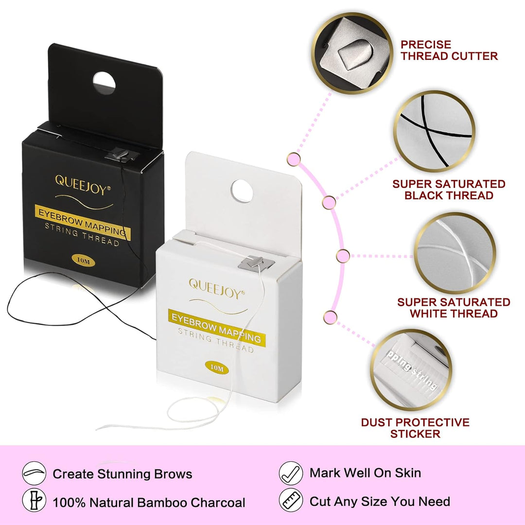 QUEEJOY El kit de mapeo de cejas incluye 32.8 ft x cuerda de mapeo...