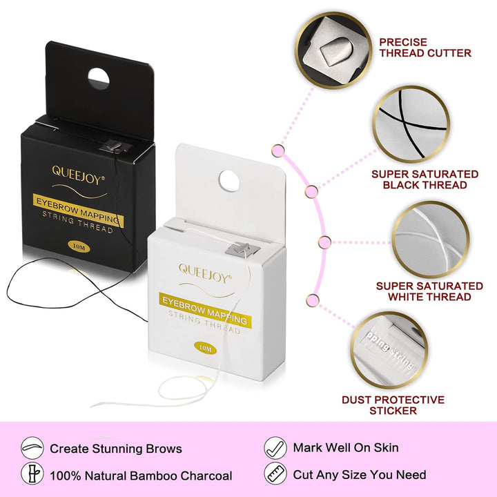 QUEEJOY El kit de mapeo de cejas incluye 32.8 ft x cuerda de mapeo...