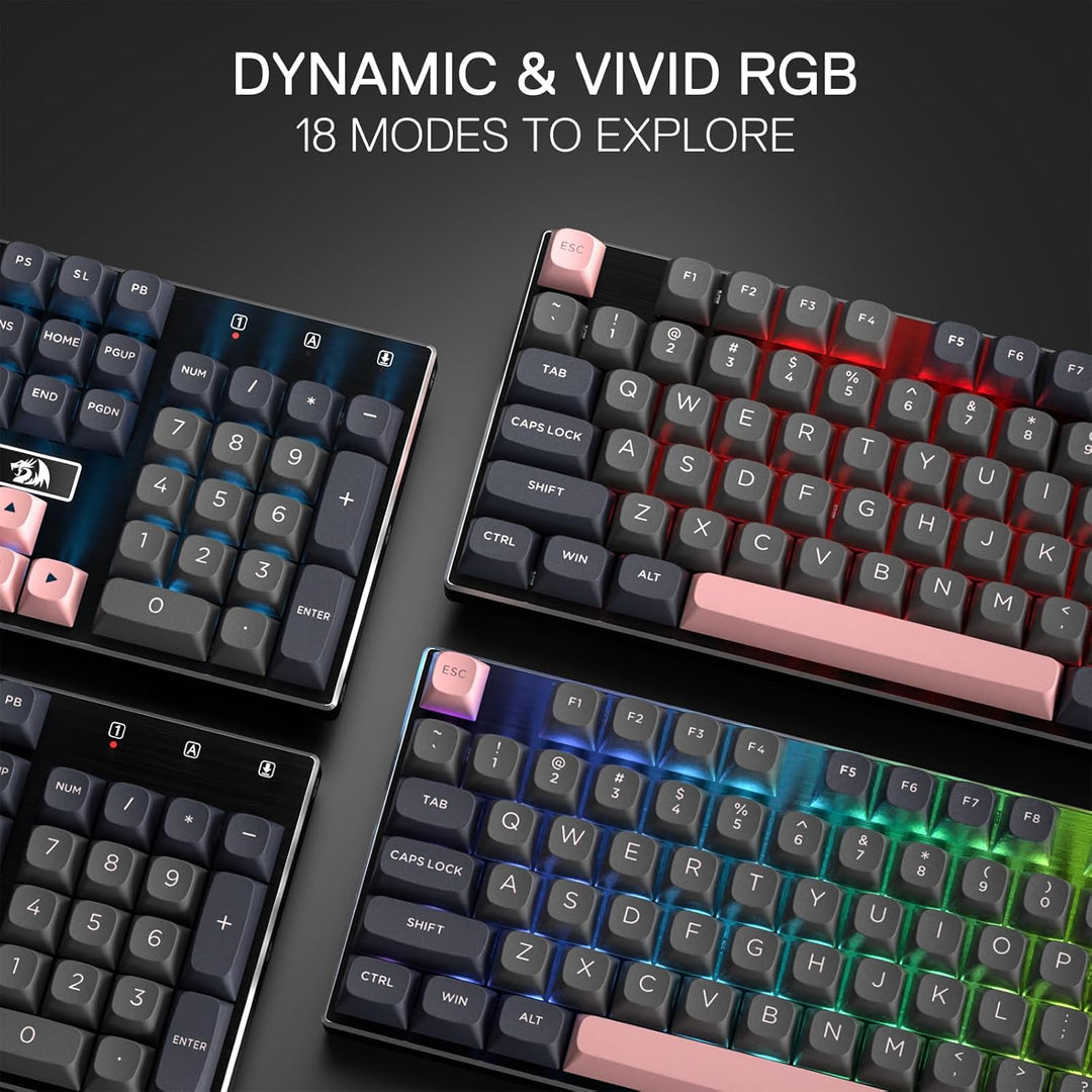 Redragon K556 SE - Teclado para juegos con cable, teclado mecánico...