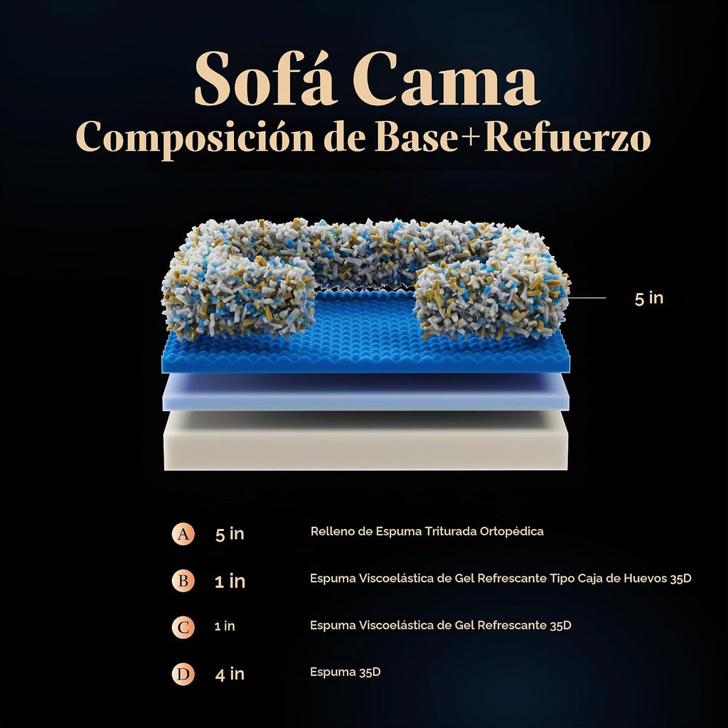 XXL - Cama para perro, espuma ortopédica de enfriamiento con