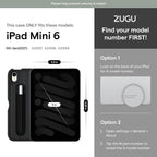 ZUGU Case para iPad mini 6/7 (A17 Pro) 2021/2024 [negro]