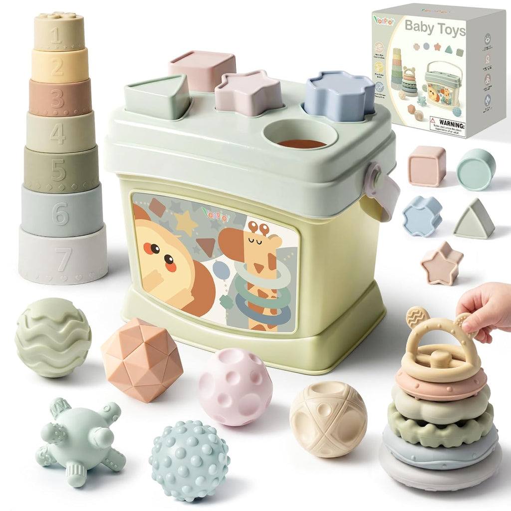 Juguetes para bebés de 6 a 12 meses,Juguetes Montessori para bebés,Apilando