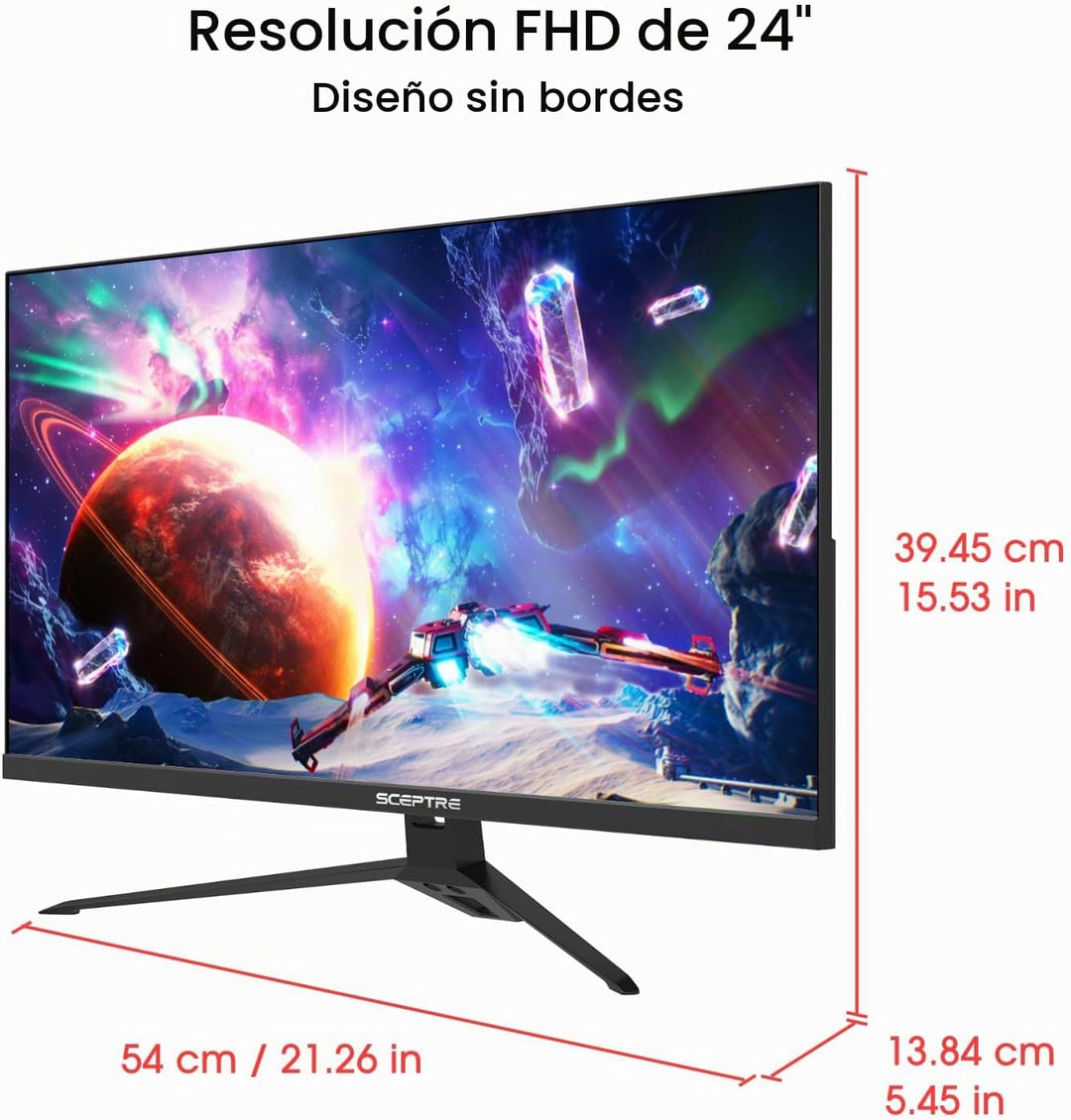 Sceptre Monitor para juegos IPS de 24 pulgadas, 165 Hz, 144 Hz, Ful...