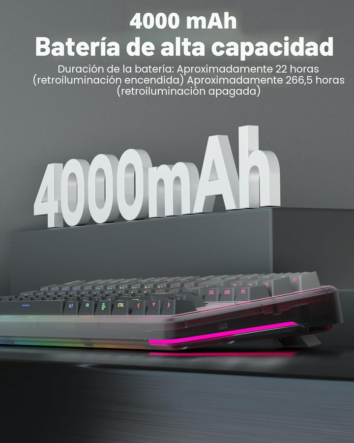 AULA F87 Pro Teclado Mecánico Inalámbrico, Teclado Personalizado In...