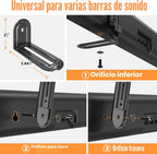 ELIVED Soporte de barra de sonido debajo o por encima del televisor