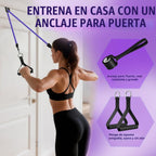 WHATAFIT Bandas de resistencia, bandas de ejercicio, bandas de resistencia para entrenamiento, bandas de entrenamiento con asas para hombres y mujeres, entrenamiento de fuerza, equipo de gimnasio en