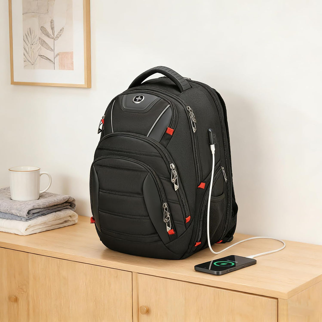 Swissdigital Mochila para laptop de diseño para hombre para viajes...