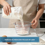 Juego de tazas medidoras de vidrio de 4 piezas
