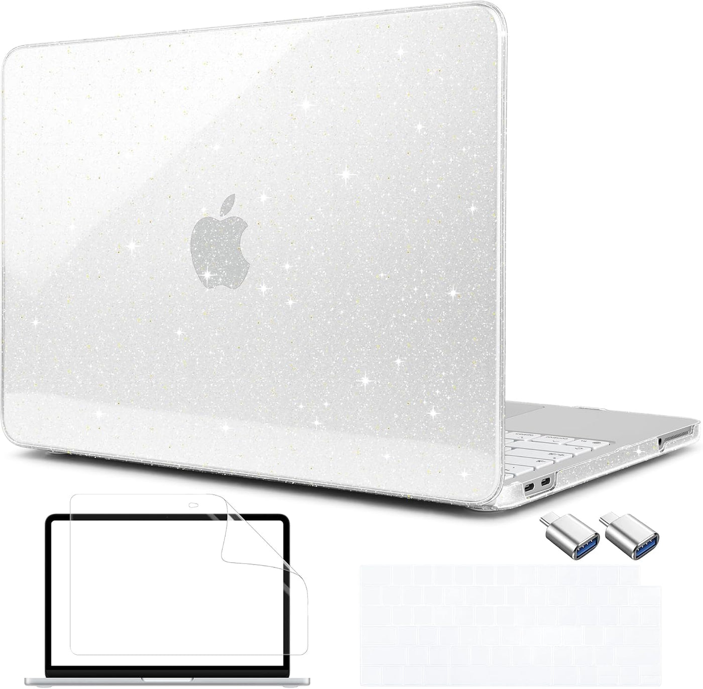 MEEgoodo Funda con purpurina para MacBook Neo de 13 pulgadas versió...