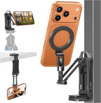 OMOTON TP02-Pro 5 en 1 Soporte Magnético para Teléfono para Vlogging Essentials, Negro