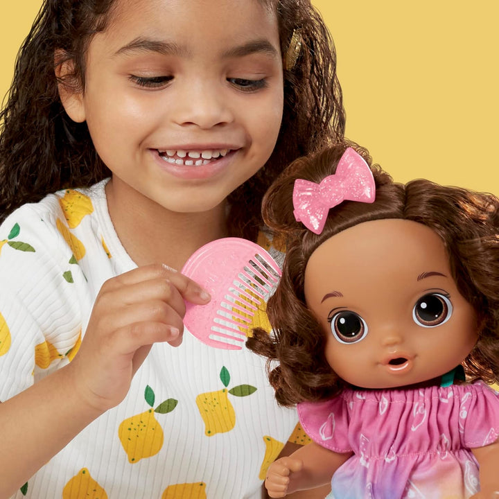 Baby Alive Muñeca Fruity Sips, Limón, Juguetes para niñas de 3 años...