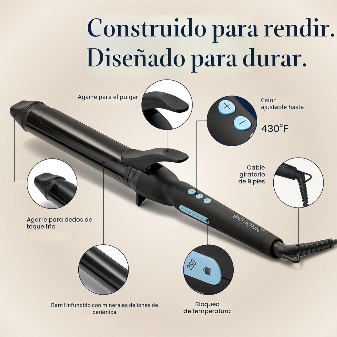 Bio Ionic Rizador de Cilindro Largo, Rizador de Pelo con Tecnología...
