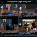 Estación de acoplamiento para Switch 2, estación de acoplamiento de TV portátil con salida HDMI 4K a 120Hz, USB-C y 2 puertos USB, iluminación RGB, compatible con Nintendo Switch 2