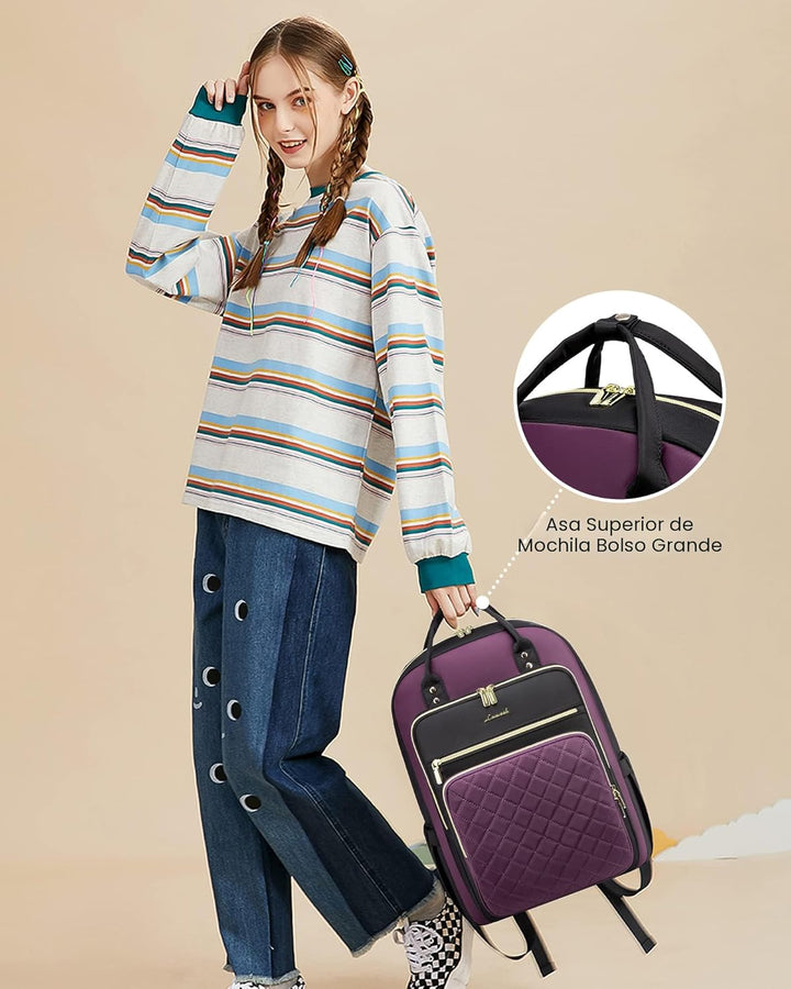 LOVEVOOK Mochila para computadora portátil para mujer, mochila para...