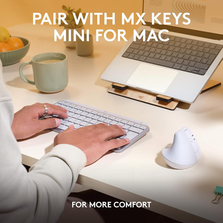 Logitech Mouse ergonómico vertical inalámbrico para Mac, Bluetooth,...