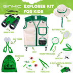 Kit de explorador para niños, atrapa insectos con prismáticos y chaleco de