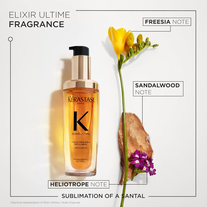 KERASTASE Aceite para el cabello recargable Elixir Ultime | Suero d...