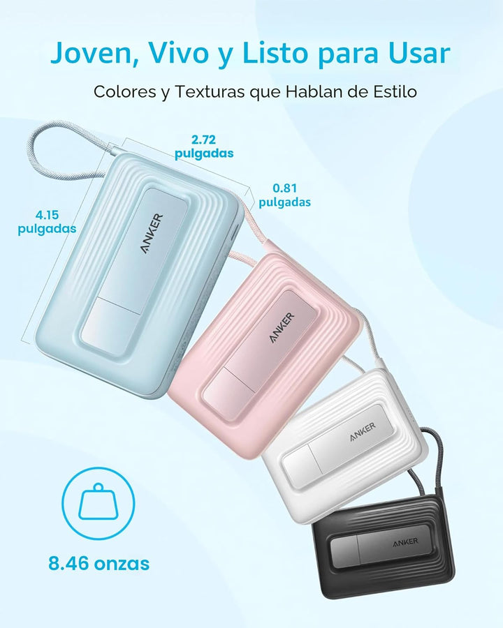 Anker Zolo - Banco de energía magnético, cargador portátil inalámbr...