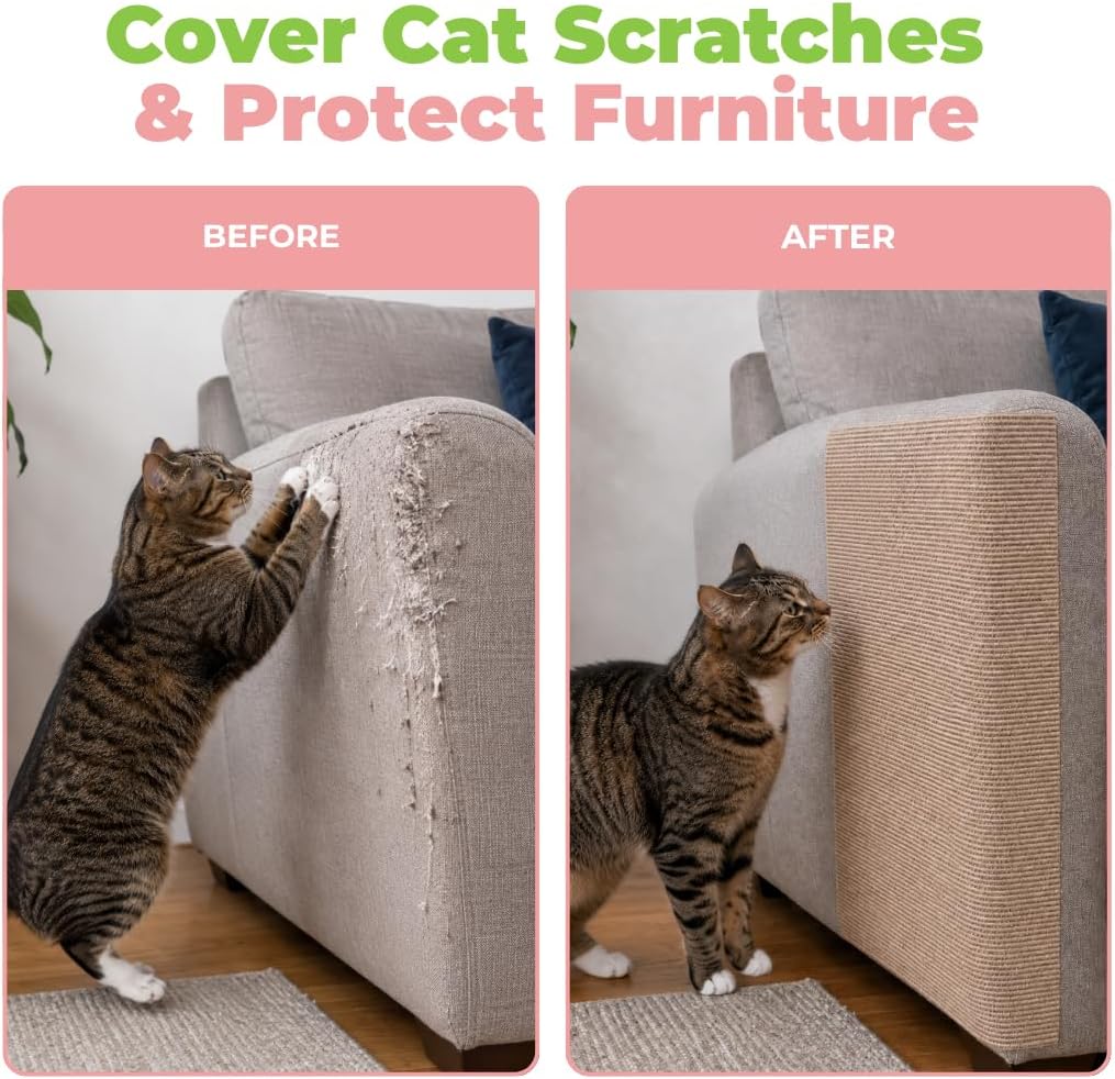 Catify - Alfombrilla rascador para gatos, color beige, L: 78 pulgadas