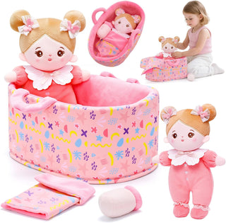 OUOZZZ - Set de muñeca de bebé suave para niñas, primera muñeca de...