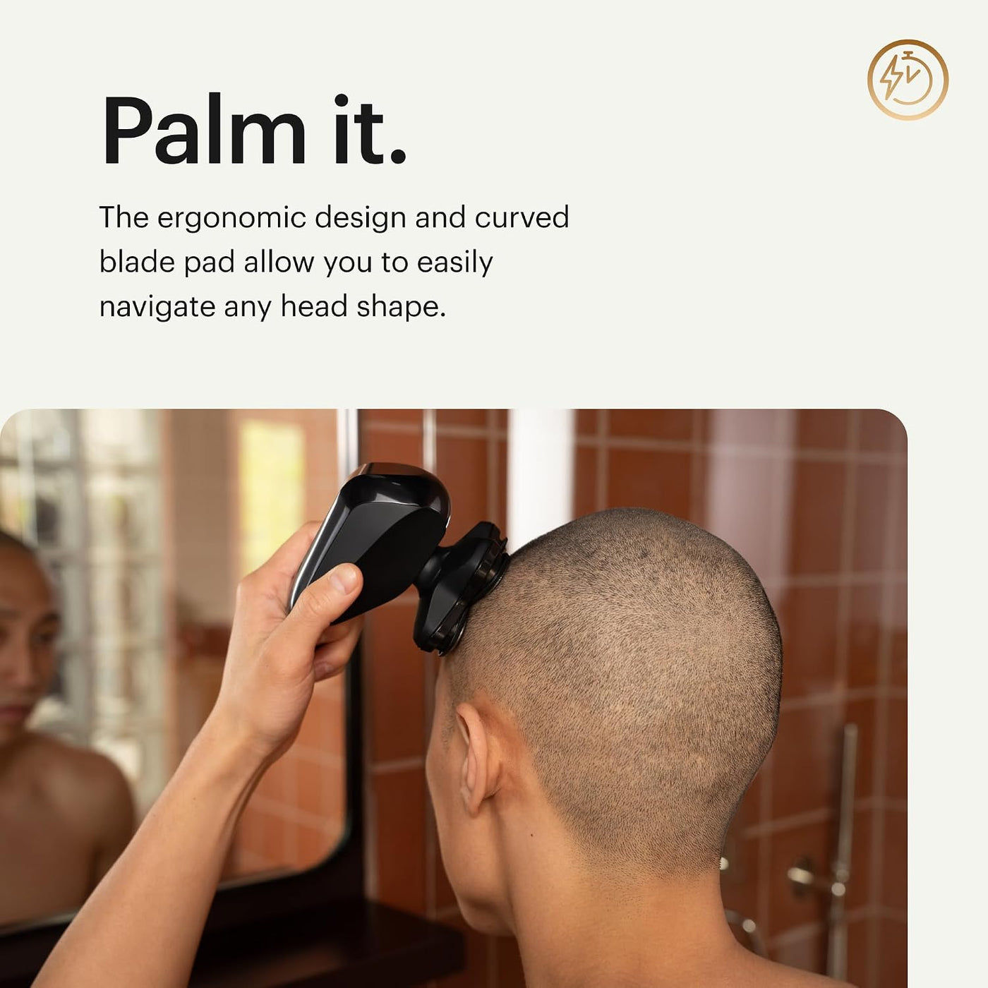 MANSCAPED® The Dome Shaver™ PRO - Afeitadora de cabeza para hombres...