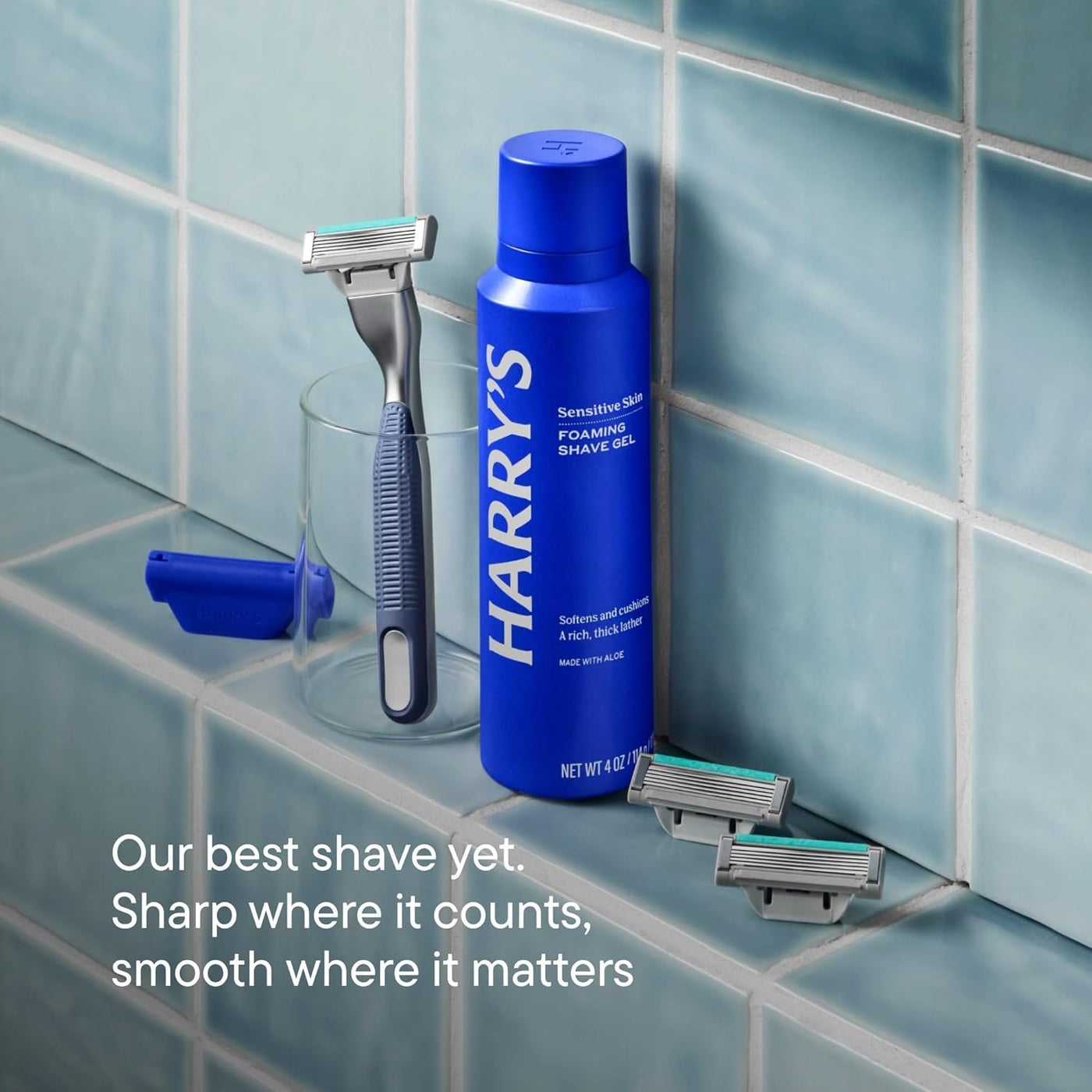 Harry's Kit de afeitado Plus para hombres, mango premium, 5 car...
