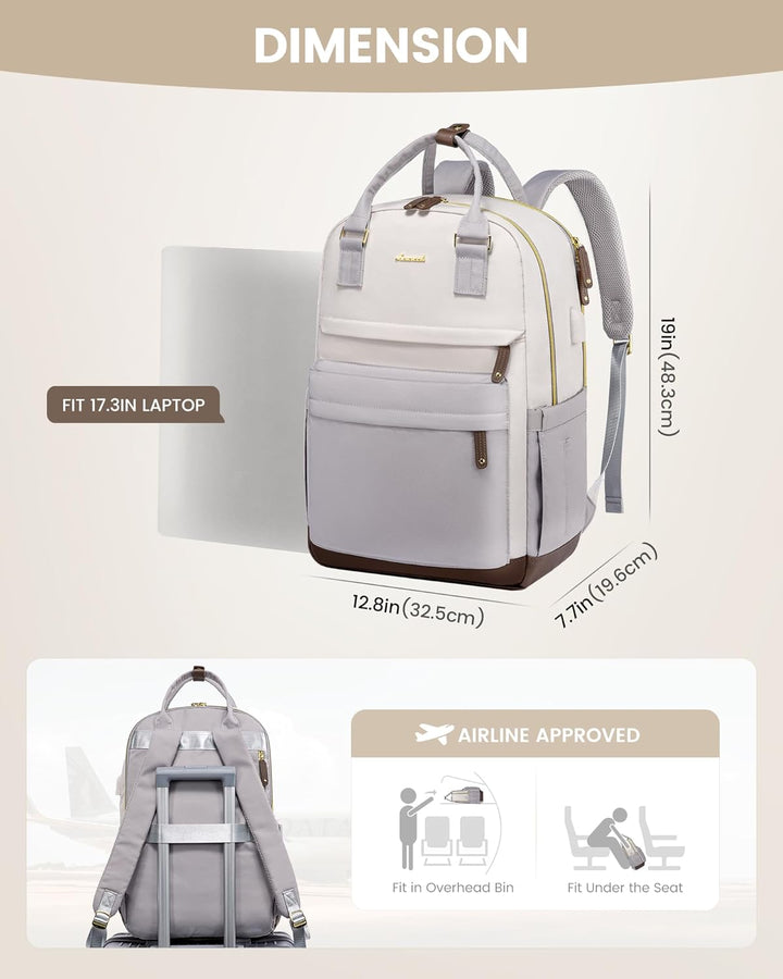 LOVEVOOK - Mochila para portátil de viaje para mujer, mochila antir...