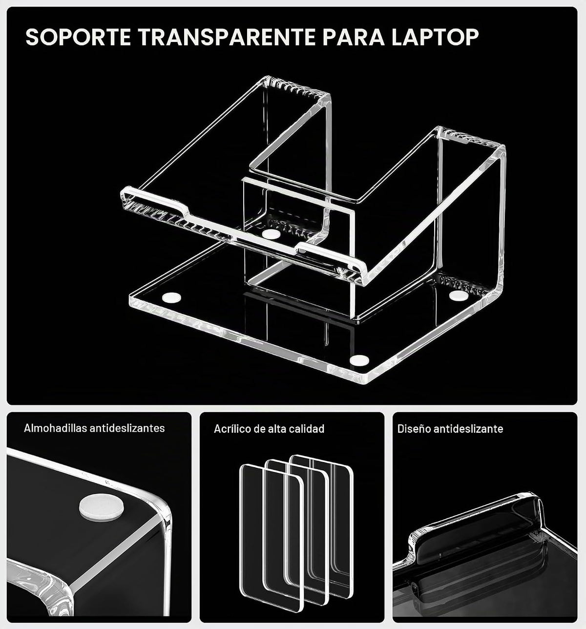 FUCDTEFC Soporte acrílico para computadora portátil para escritorio...