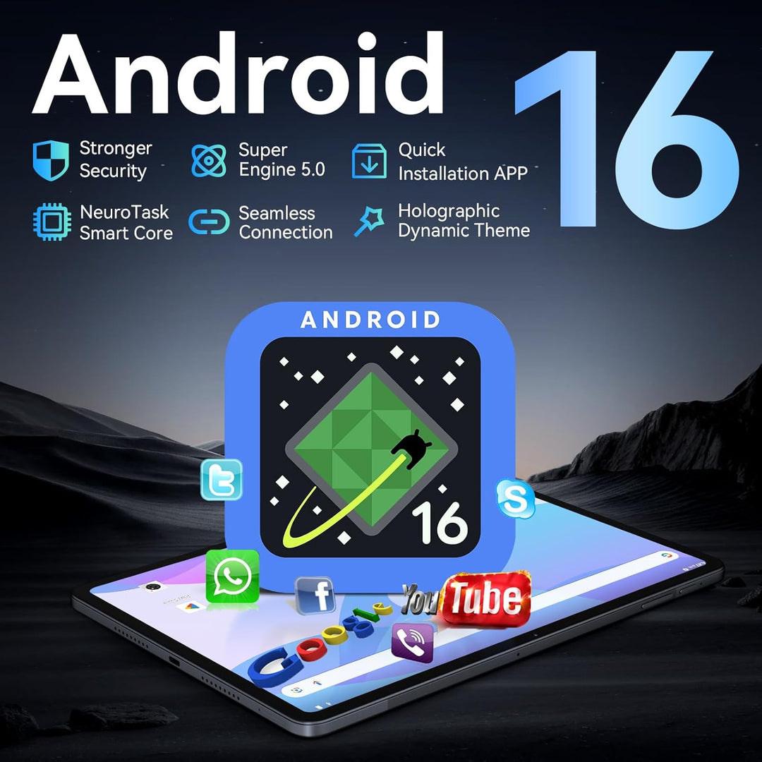Tableta mejorada 2026 de 12,2 pulgadas, tableta Android 16 con tecl...