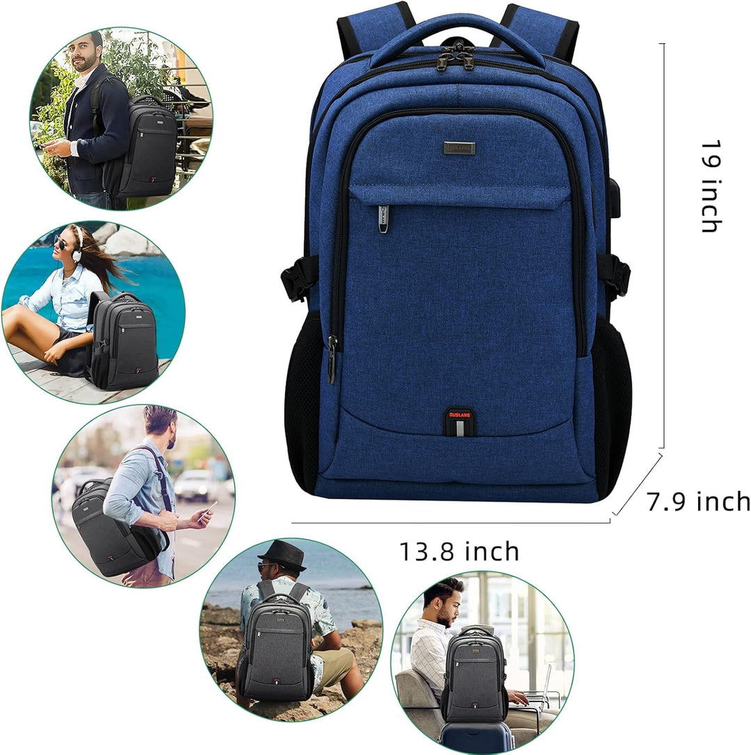 DUSLANG Mochila para laptop de 17 pulgadas para viajes, resistente...