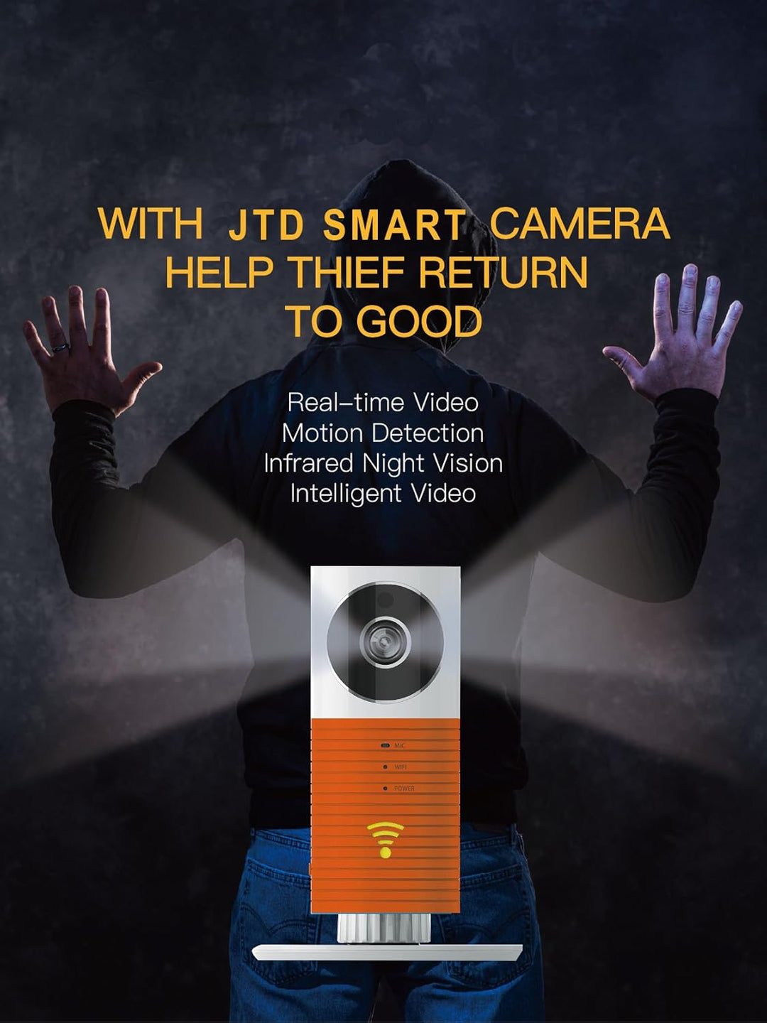 JTD Cámara de vigilancia de seguridad inalámbrica inteligente IP Wi...