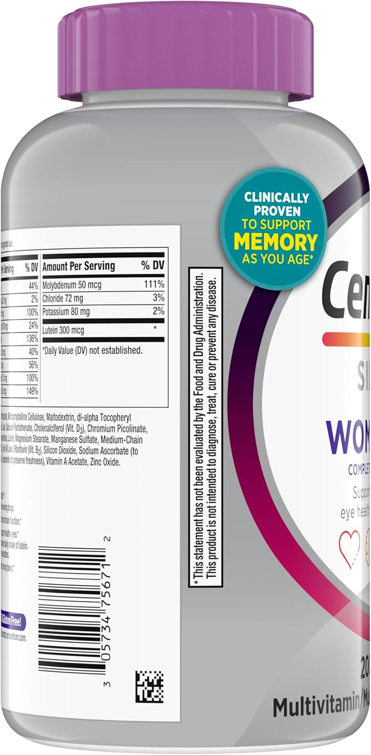 Centrum Silver - Multivitamínico para mujeres 50 Plus