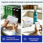 SUPVAN Máquina etiquetadora con teclado y Bluetooth E12 con 4 cintas