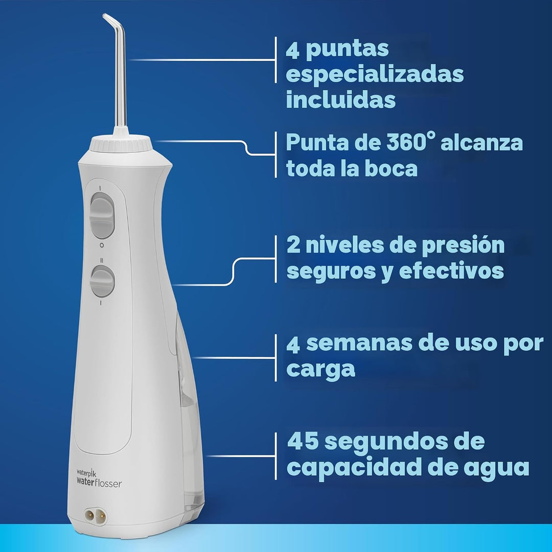 Waterpik Irrigador de agua inalámbrico Pearl recargable portátil pa...
