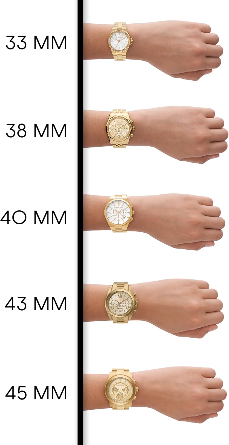 Michael Kors MK Empire - Reloj rectangular de acero inoxidable con correa de acero o cuero para mujer
