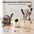 Fuufome Juguetes interactivos para gatos de interior: juguete automático