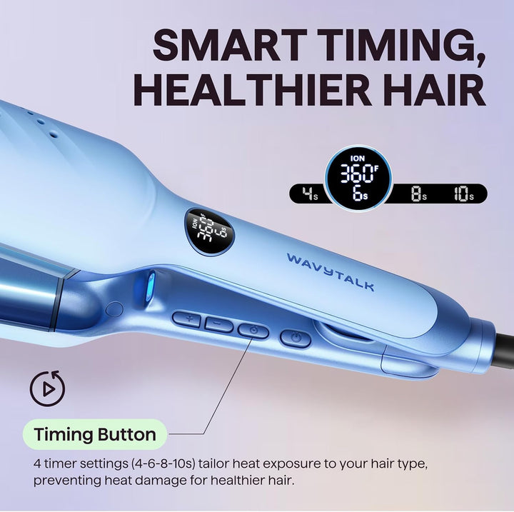 Wavytalk Power Wave rizador de cabello iónico para menos daño por c...