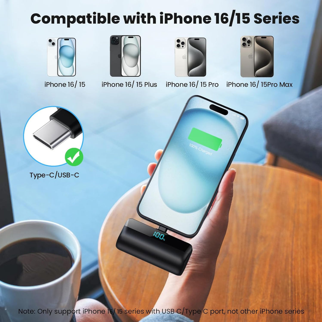 [Paquete de 2] Mini cargador portátil para iPhone 17\/16\/15, carga...