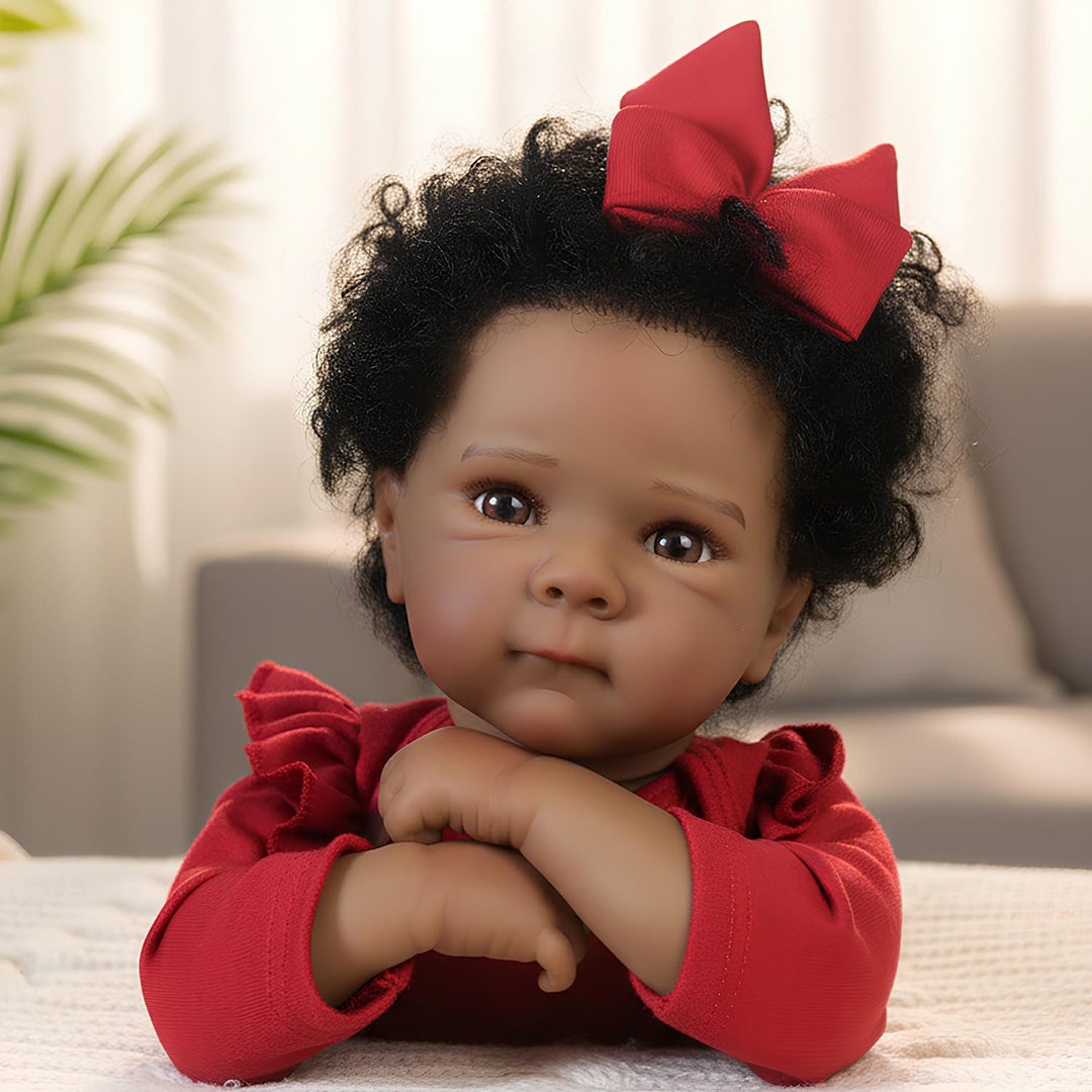 WOOROY Muñecas Reborn Baby Girl \u2013 20 pulgadas de color negro r...