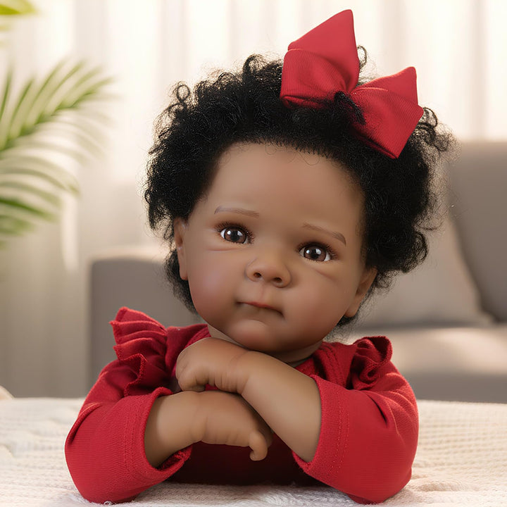 WOOROY Muñecas Reborn Baby Girl \u2013 20 pulgadas de color negro r...