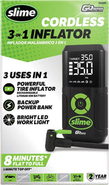 Slime 40089 Inflador de neumáticos inalámbrico 3 en 1 con banco de...