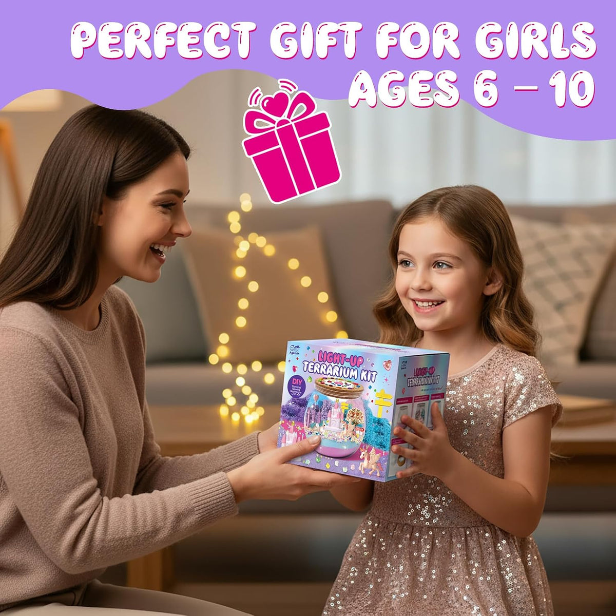 Kit de manualidades de terrario de unicornio: regalo de juguete