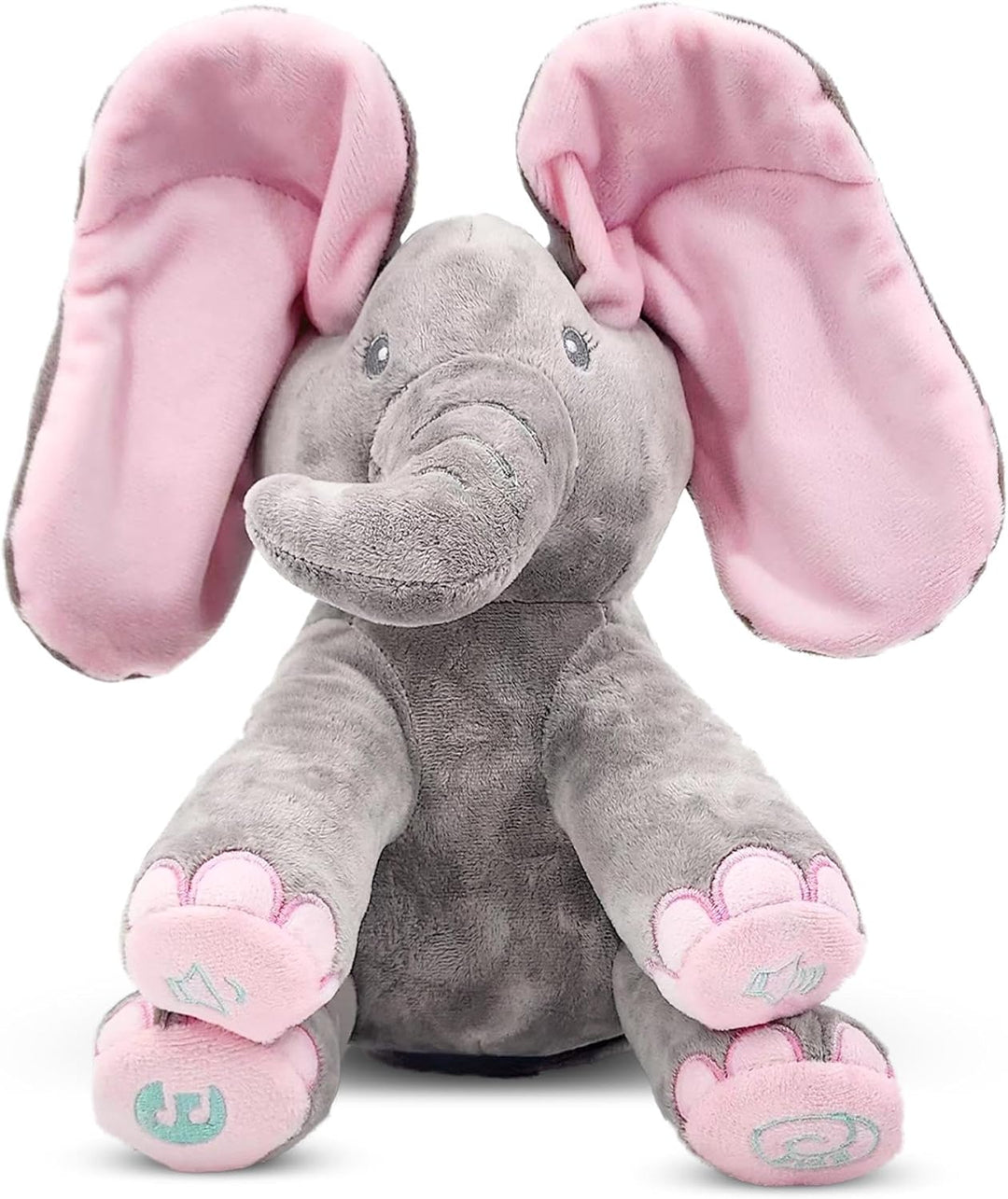 Dimple Kaia Elefante de Peek A Boo, Animal de Peluche Cantando Inte...