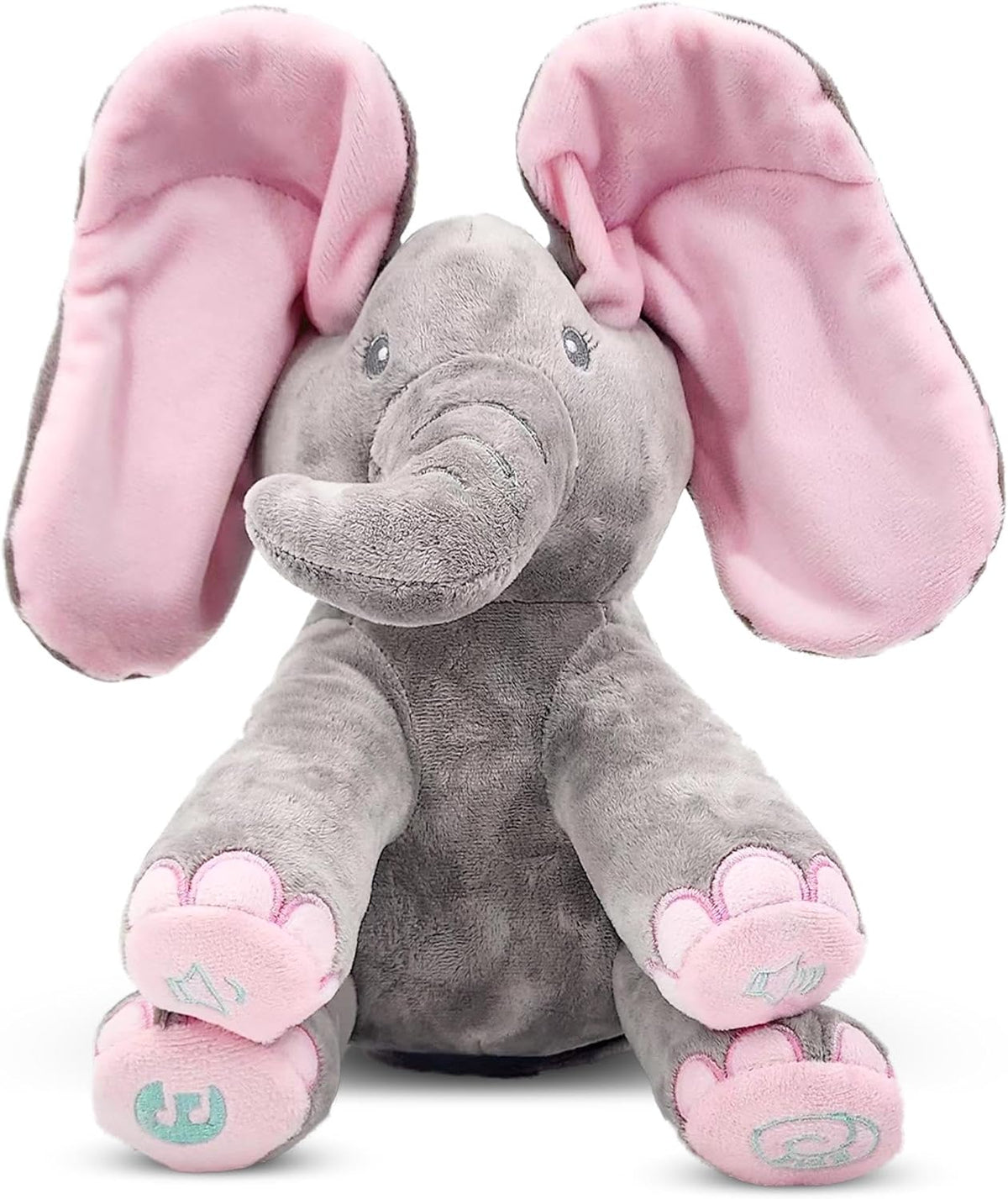 Dimple Kaia Elefante de Peek A Boo, Animal de Peluche Cantando