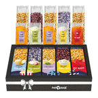 Regalos para Noche de Películas de Navidad - Cestas de Palomitas y Sets de Regalo para fiestas navideñas - 5 granos gourmet non-GMO y 5 saborizantes para palomitas - Ideas de regalo perfectas para familia, adultos, parejas, fiestas o amantes de